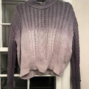 Anthropologie blue Ombré  Mockneck Sweater